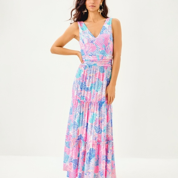 NWOT LILLY PULITZER Skylar Midi Dress - Picture 3 of 6